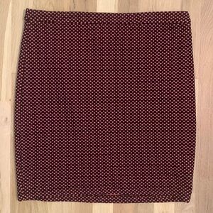 ANN Taylor LOFT Black/Pink Polka Dot Pencil Skirt Women’s 10